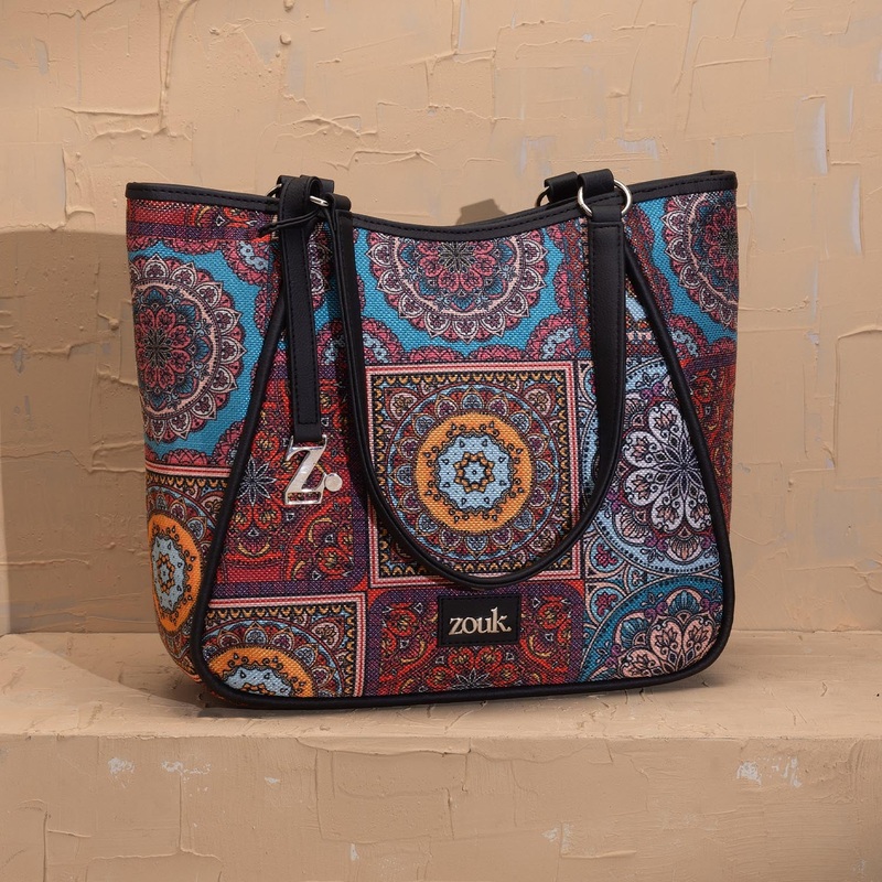 Rhea Kapoor Naisha Tote Bag - Multicolor Mandala Print
