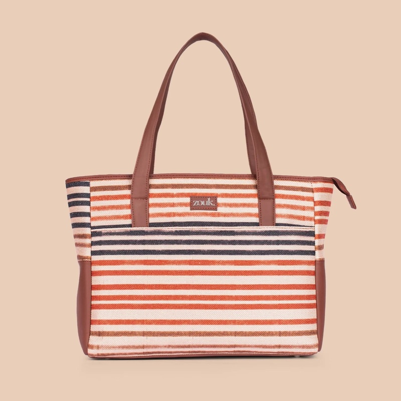 Travel Tote Bag - Qutub Stripes