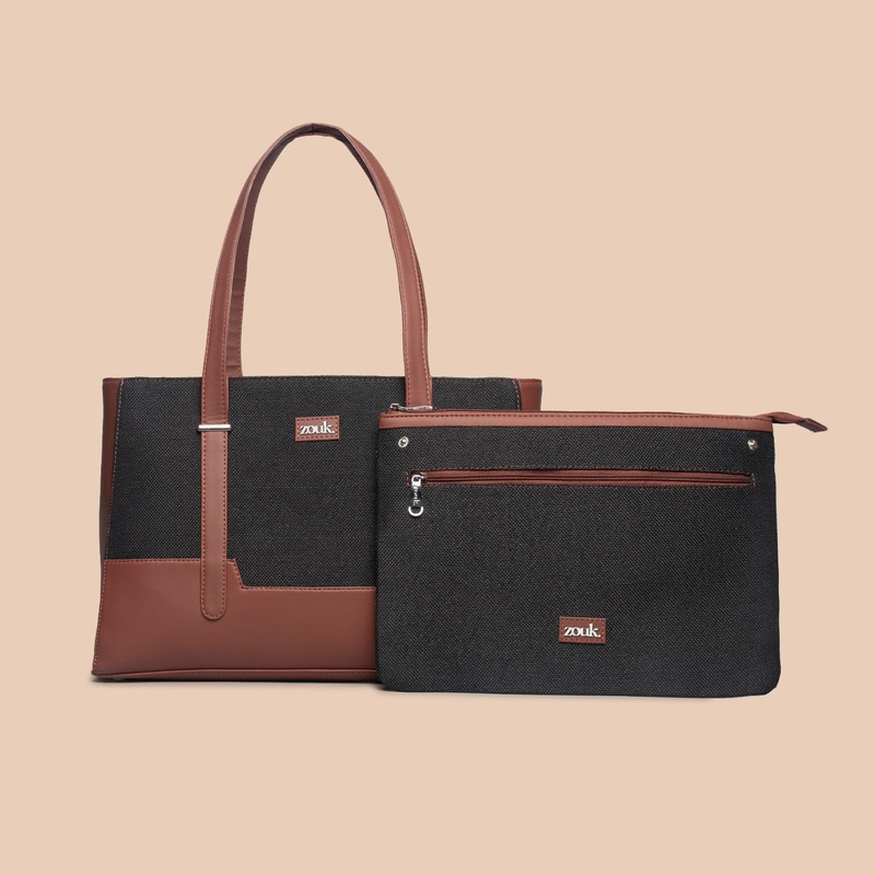 Zouk Jet Black Maya Multitasker ToteBag