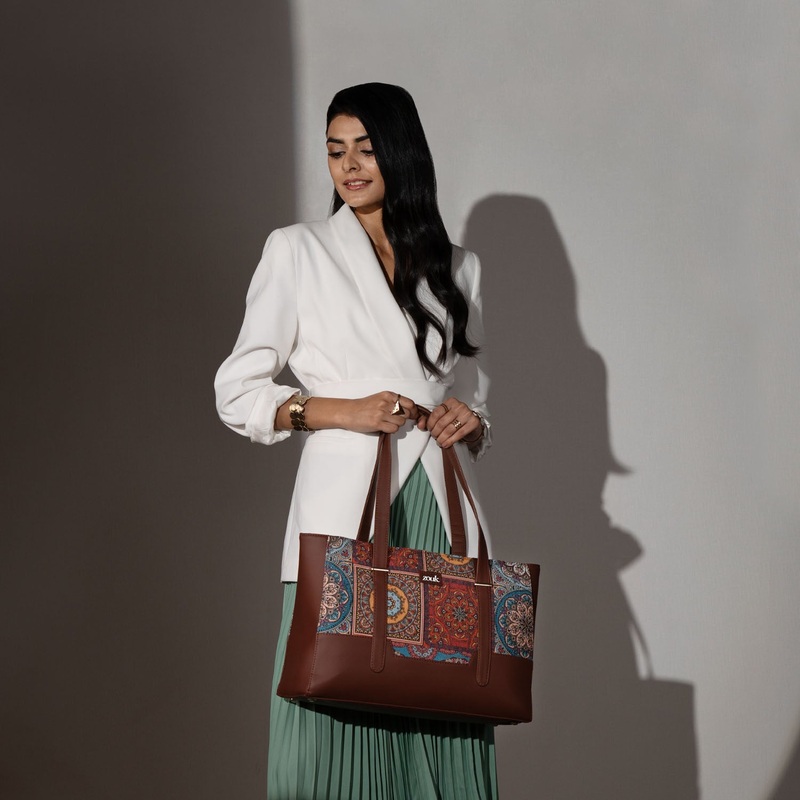 Zouk Multicolor Mandala Print Maya Multitasker ToteBag
