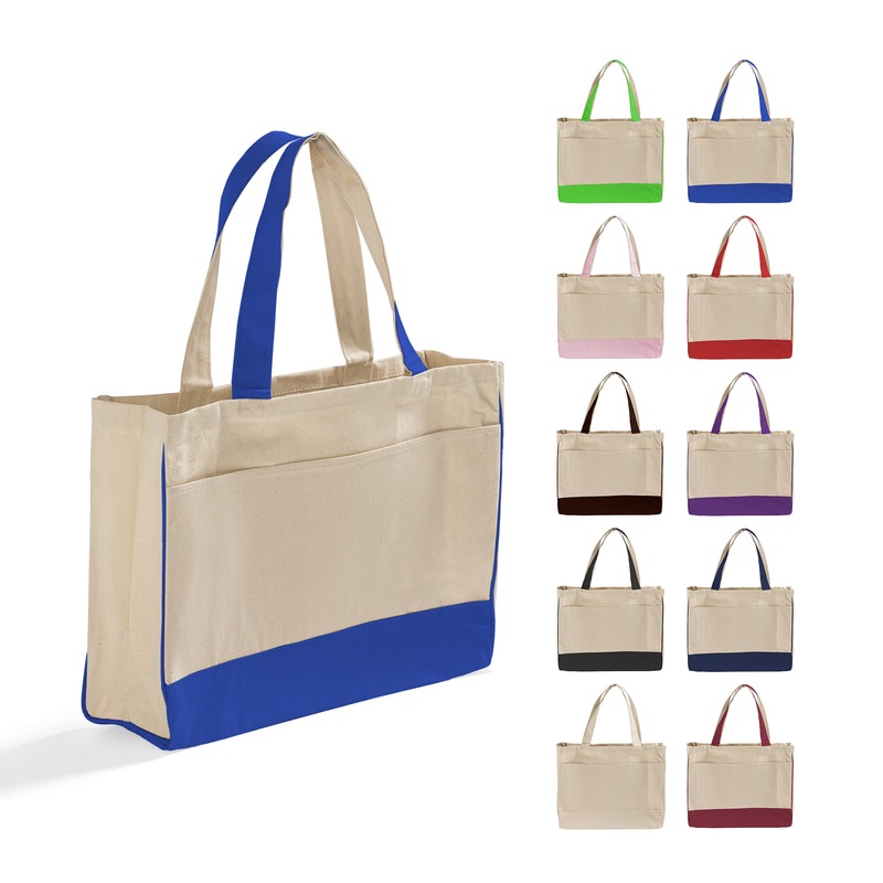 Fancy Tote Bags Canvas with Inside Zipper Pocket