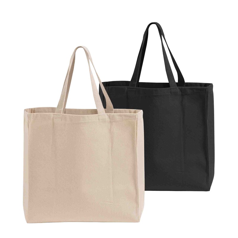 Over-the-Shoulder Cotton Twill Grocery Tote Bag - TF280