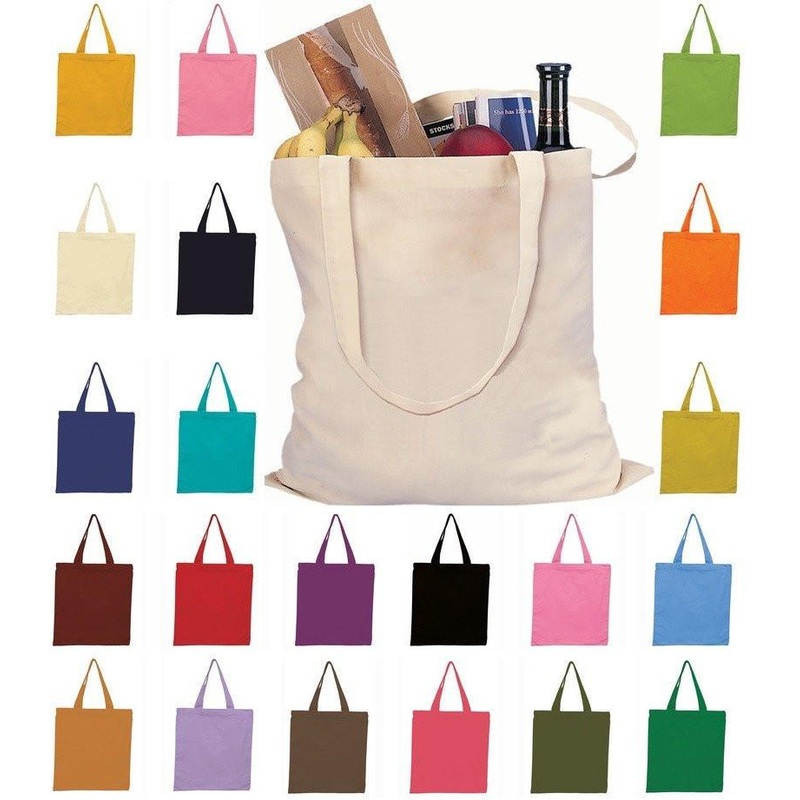 Set of 50 - Cotton Tote Bags - High Quality Blank Totes TOB293
