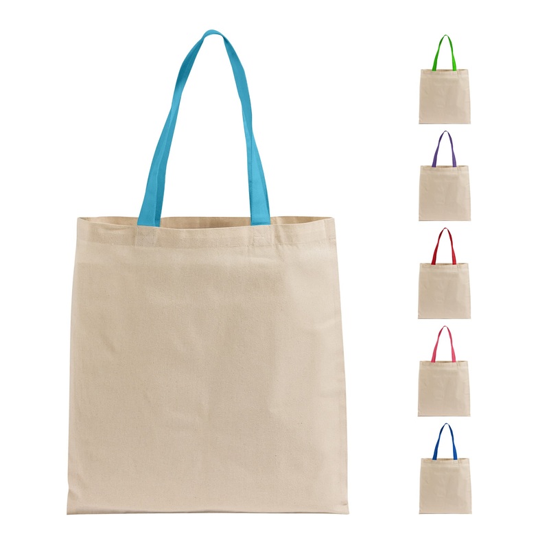 Wholesale Tote Bags With Color Handles 100% Cotton - TB160