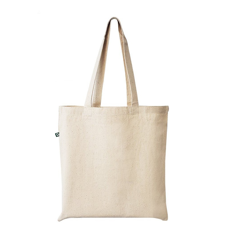 12 ct Eco Friendly Recycled Cotton Canvas Basic Tote Bags - By Dozen