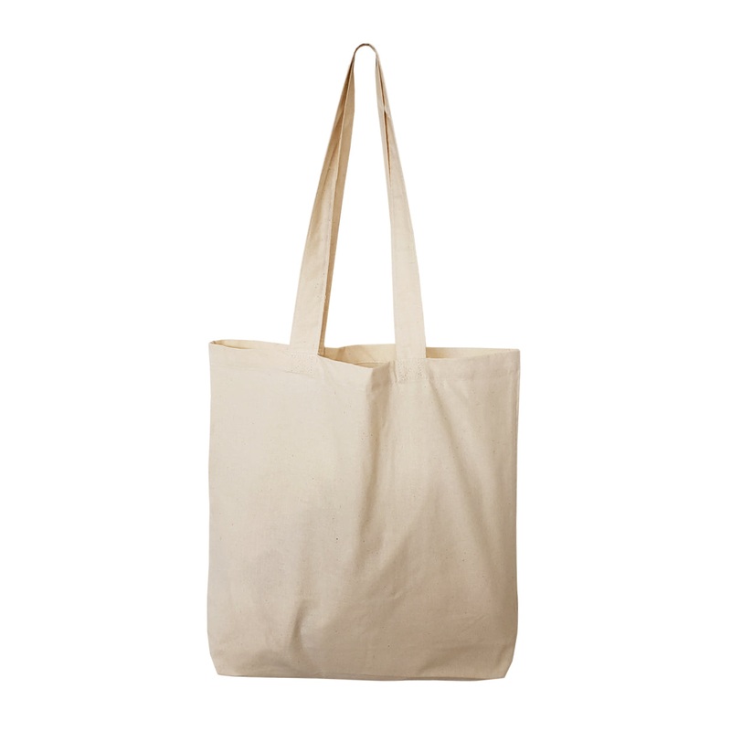 12 ct Over-the-Shoulder 26 in Long Handle Cotton Tote Bags - By Dozen