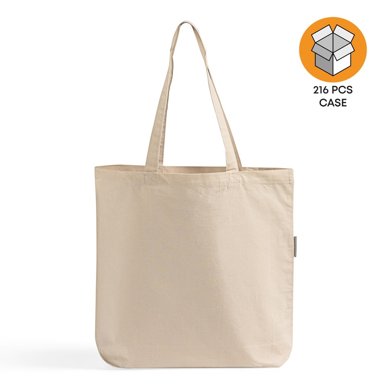216 ct Over-the-Shoulder Grocery Tote Bags 100% Cotton - By Case