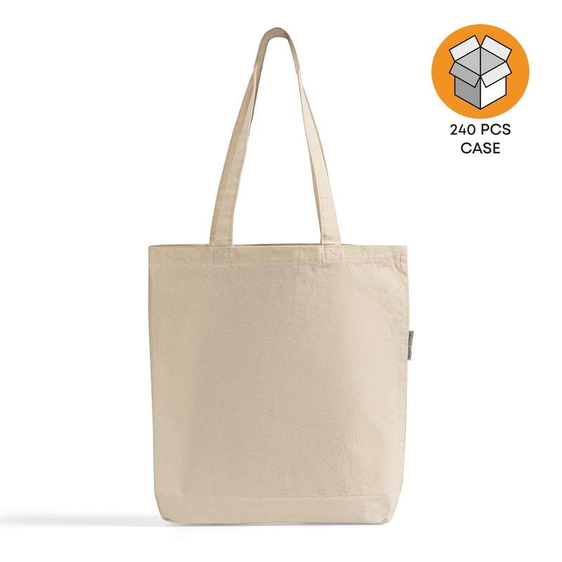 240 ct Organic Cotton Canvas Tote Bags with Gusset - By Case