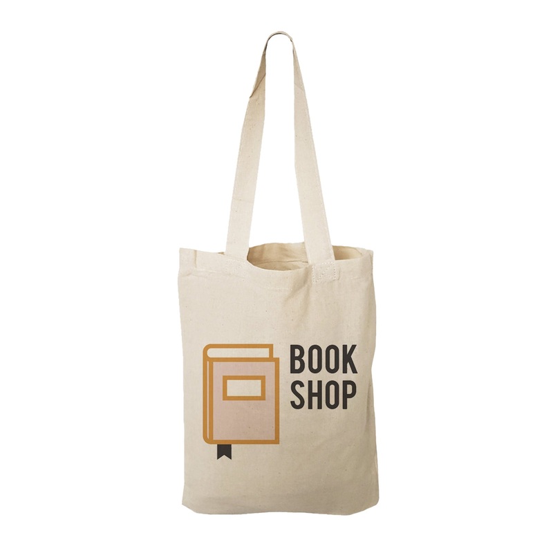9 in Small Custom Tote Bags 100% Cotton - Personalized Book Tote Bags