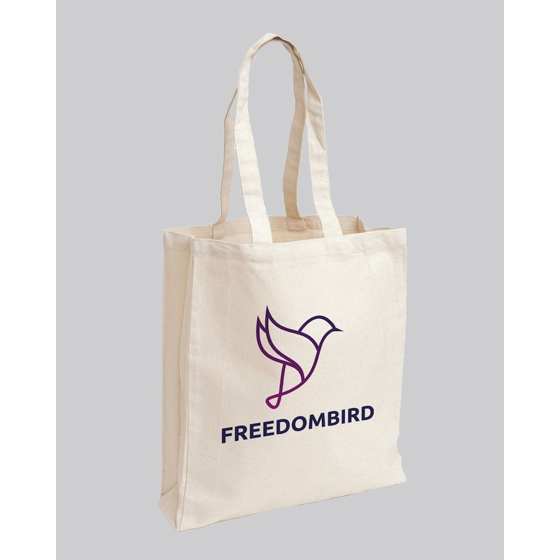 Book Bag Custom Printed Canvas Tote Bags / Promotional Small Canvas Bags - TF220