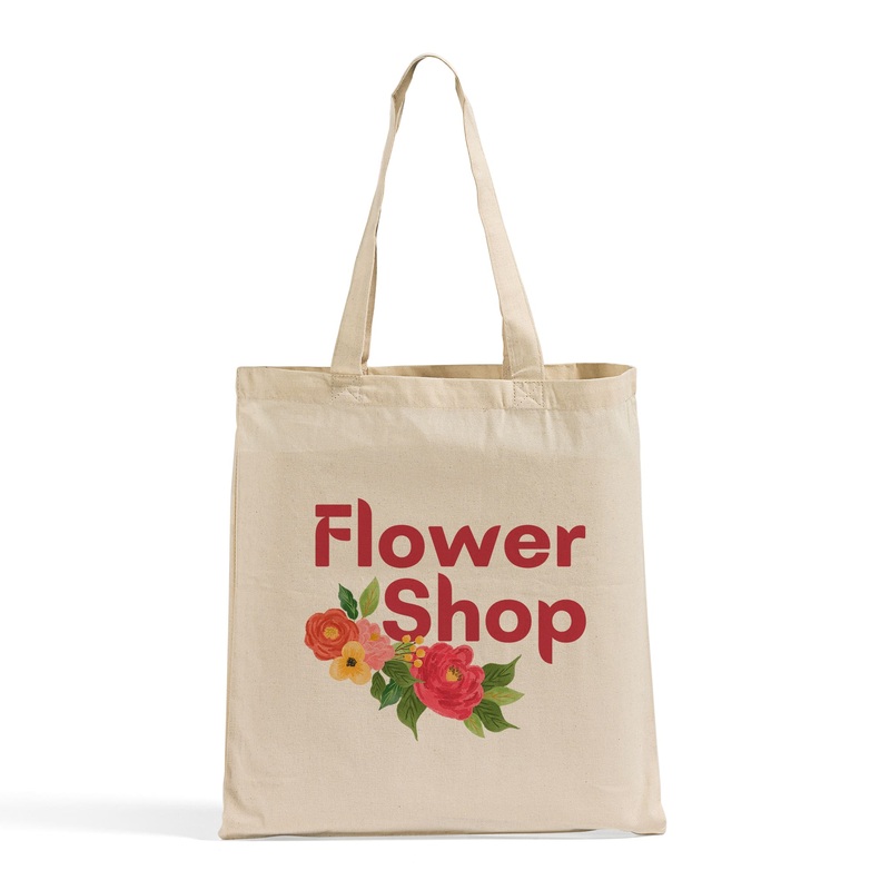 Budget 100% Cotton Natural Personalized Tote Bags - Custom Bags With Your Logo - TL100