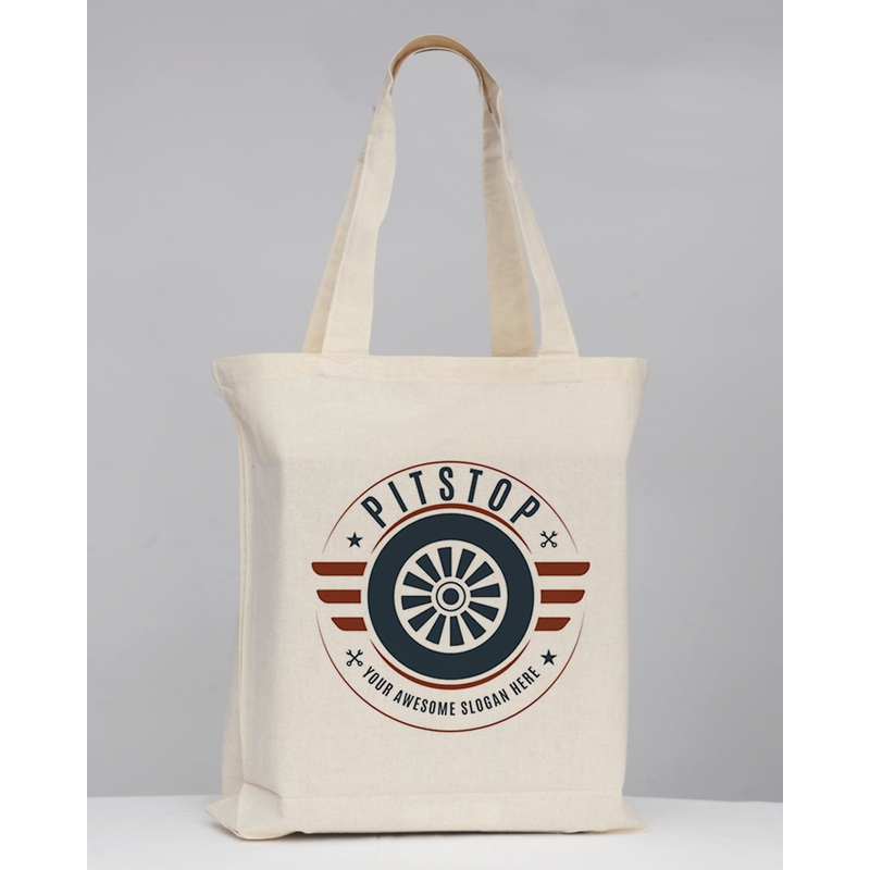 Gusseted Custom Tote Bags 100% Cotton / Logo Tote Bags With Bottom Gusset - TG110