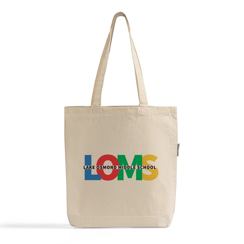 Gusseted Organic Canvas Custom Tote Bags - Organic Custom Bags w/Gusset - OR110