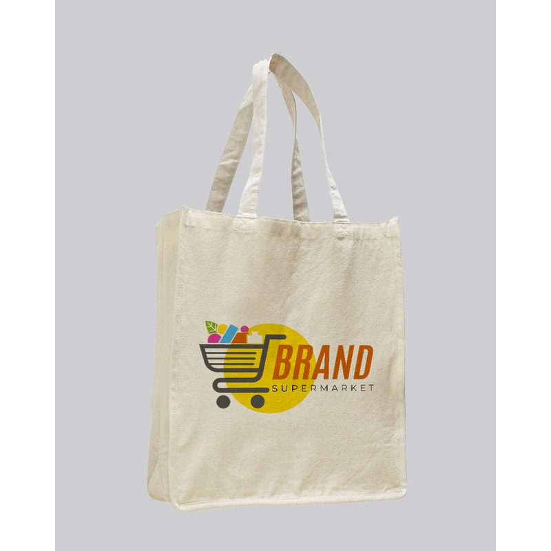 Jumbo Shopper Canvas Tote Bags Custom Printed  - Canvas Tote Bags With Your Logo - TF254
