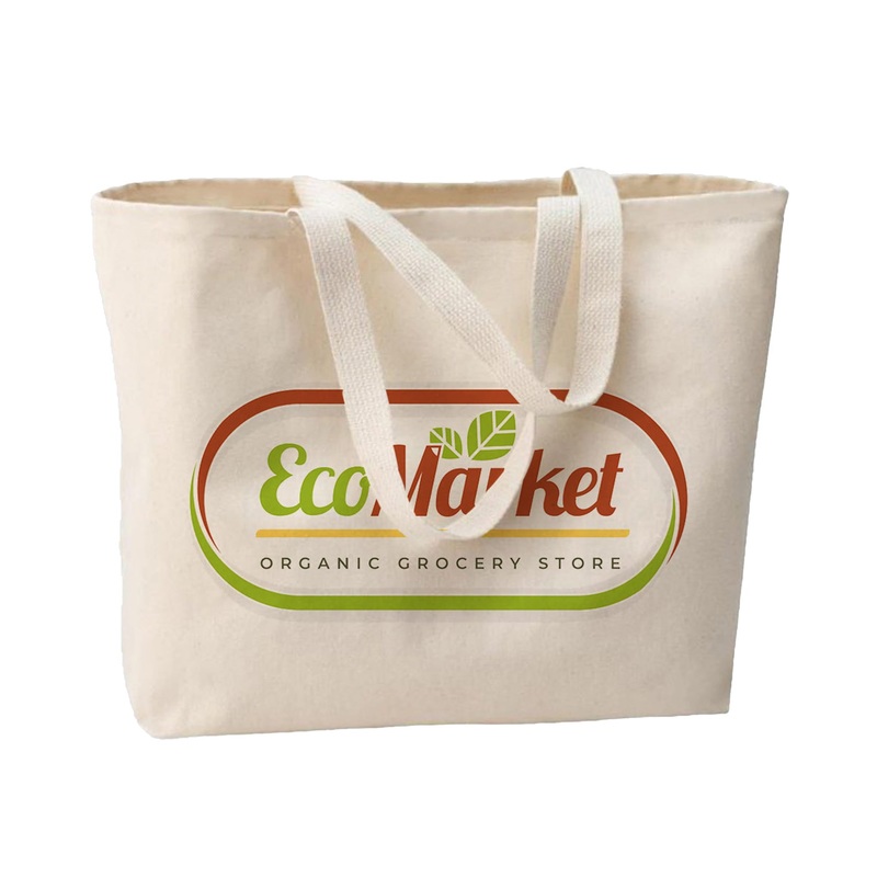 Large Grocery Canvas Tote Bags Customized / Personalized Canvas Tote Bags - TG260