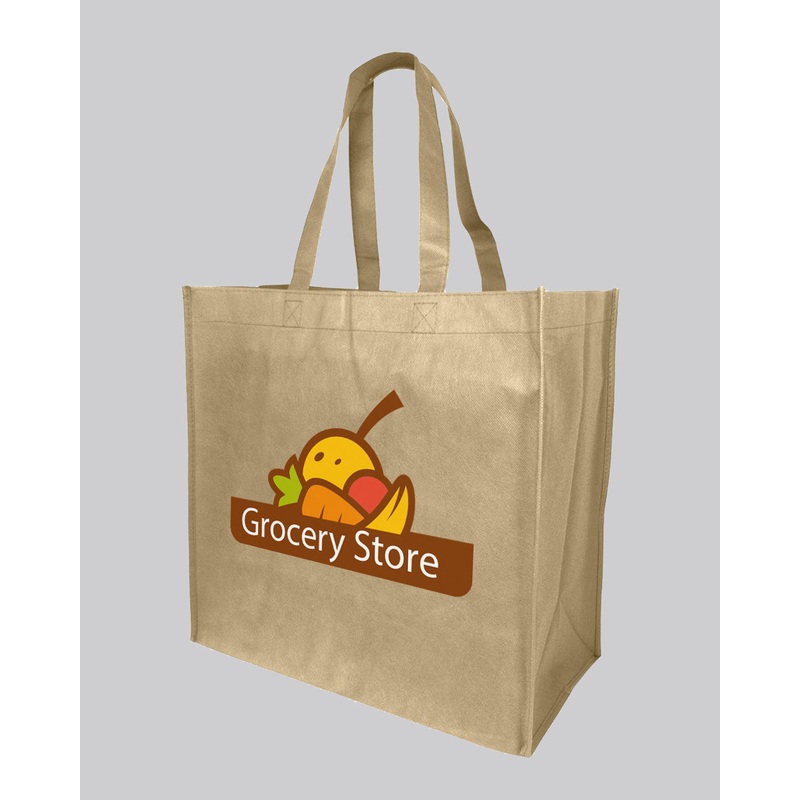 Large Shopping Grocery Customized Logo Tote Bags - Promo Tote Bags