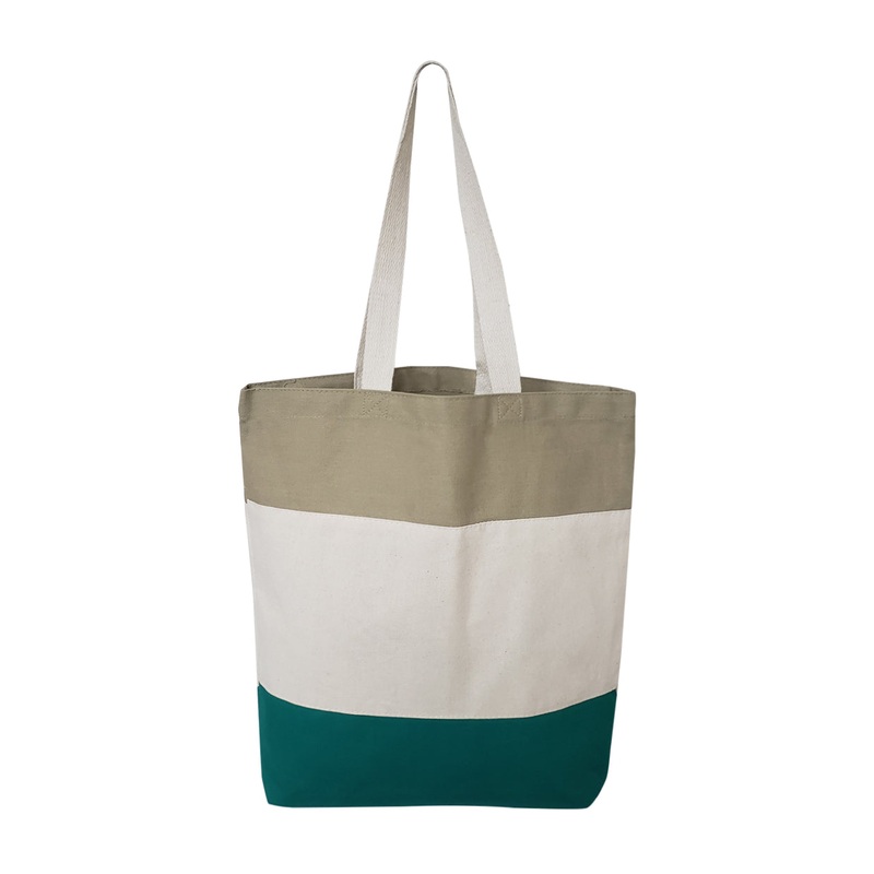 Wholesale Heavy Canvas Tote Bags Tri-Color - (CLOSEOUT)