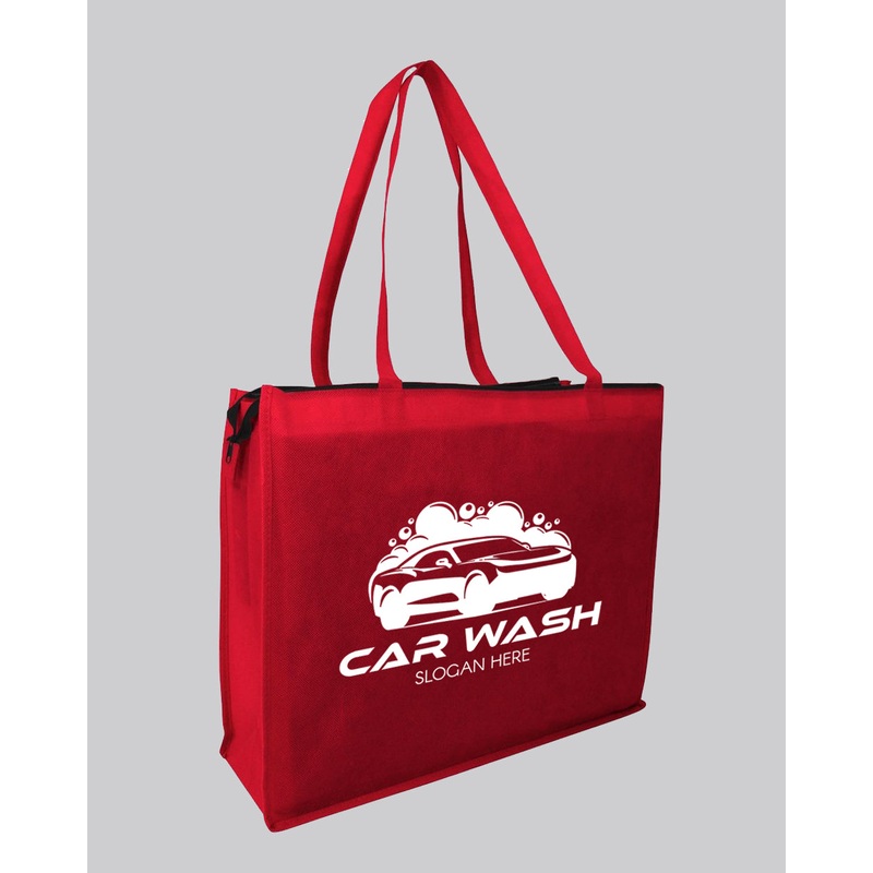 Zippered Large Custom Shopping Tote Bags - Your Logo Tote Bags