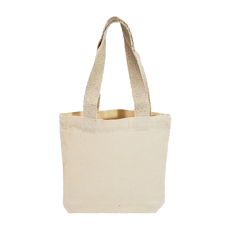 12 ct 8 in Mini Cotton Canvas Gift Tote Bags - By Dozen