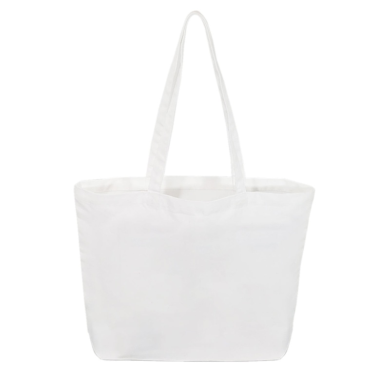 12 ct Large 100% Polyester Canvas Sublimation Tote Bags White - By Dozen