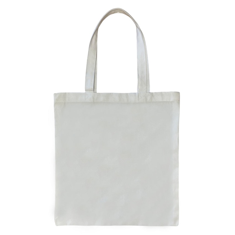 12 ct Sublimation 100% Polyester Canvas Tote Bags White - By Dozen
