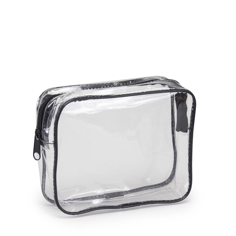 200 ct Clear Vinyl Travel Size Makeup Bag - By Case