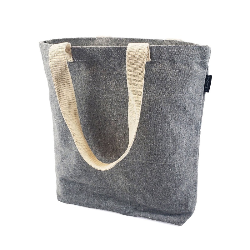 6 ct Recycled Canvas Tote Bag With Bottom Gusset - By Bundle