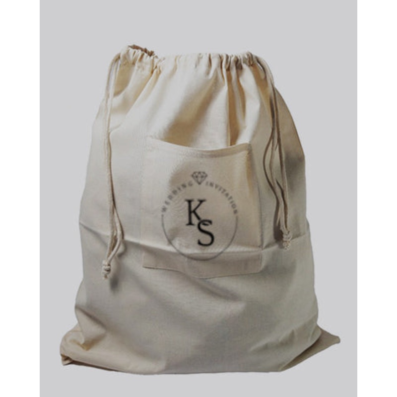 Affordable Drawstring Cotton Laundry Bags Customized - Personalized Laundry Bags With Your Logo - LBP