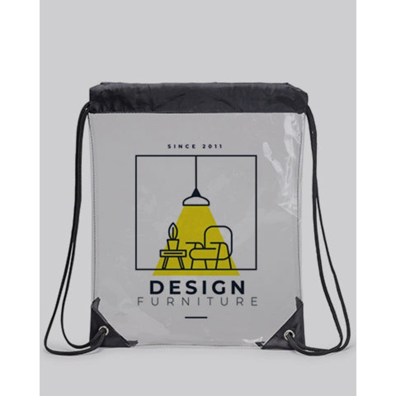 Clear Backpack W/ Drawstrings - With Your Logo - HP1107