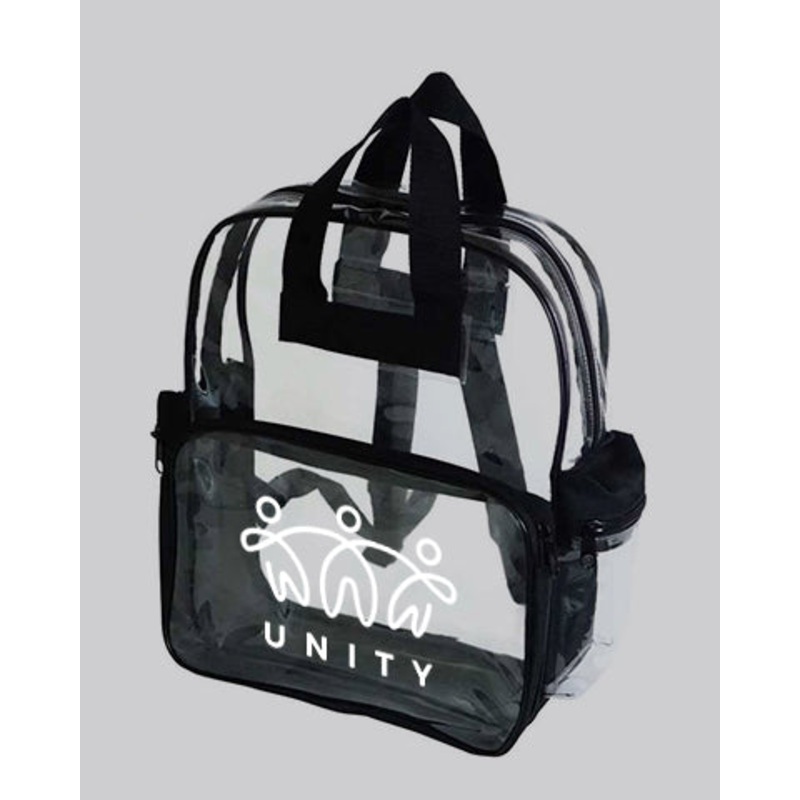 Custom Heavy Vinyl Polyester Clear Backpack - Backpack With Your Logo - CBP3121