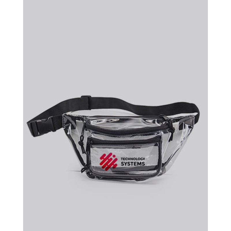 Custom Three Zipper Clear Fanny Pack - Fanny Pack With Your Logo - HP1105