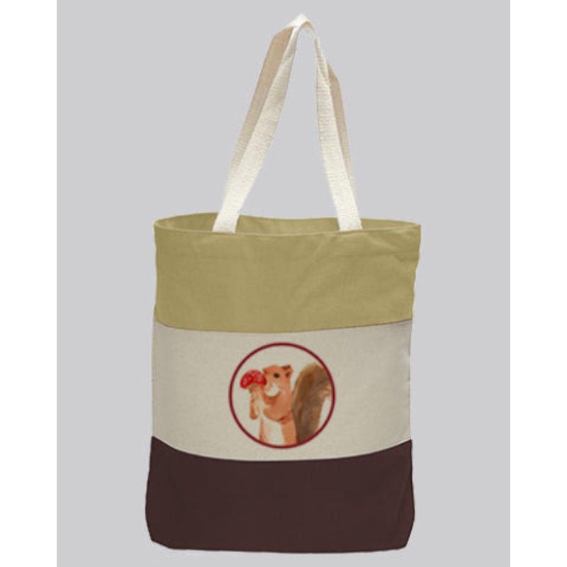 Customized Heavy Canvas Tote Bags Tri-Color - Personalized Tri-Color Tote Bags With Your Logo - TG259