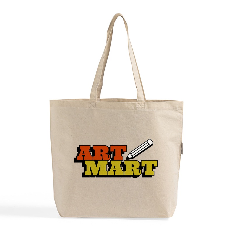 Large Organic Custom Cotton Grocery Tote Bags / Organic Tote Bags With Your Logo - OR160