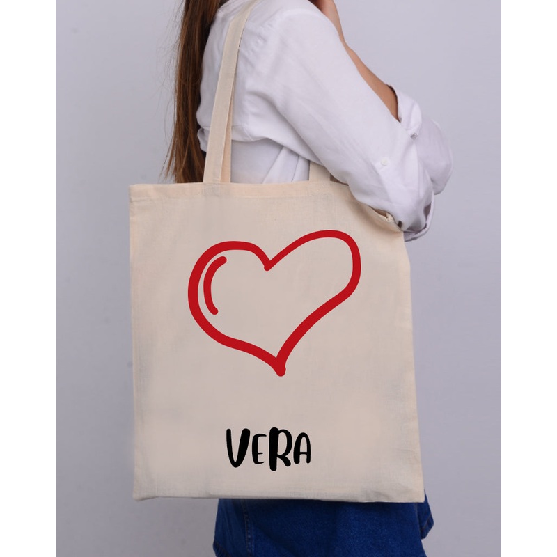 Minimal Love Bag - Valentine's Tote Bag