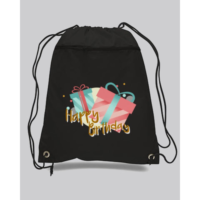 Polyester Value Drawstring Bags Customized Logo Tote Bags - Promotional Tote Bags - POL11