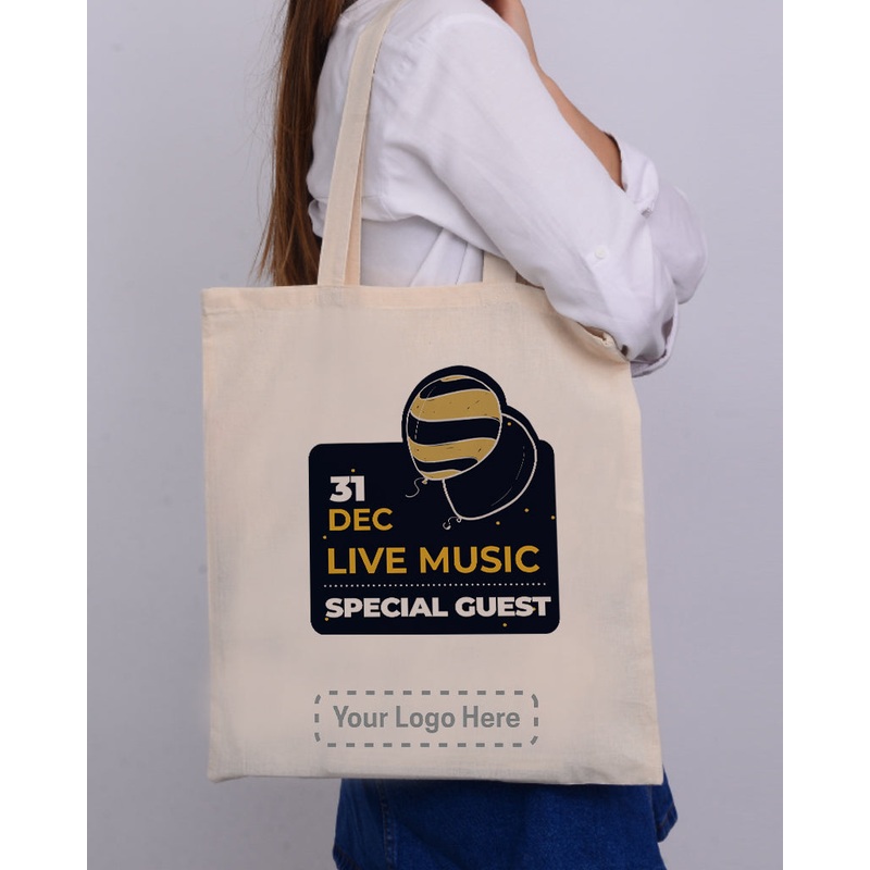 31 Dec Live Music Party Tote Bag - New Year's Tote Bags