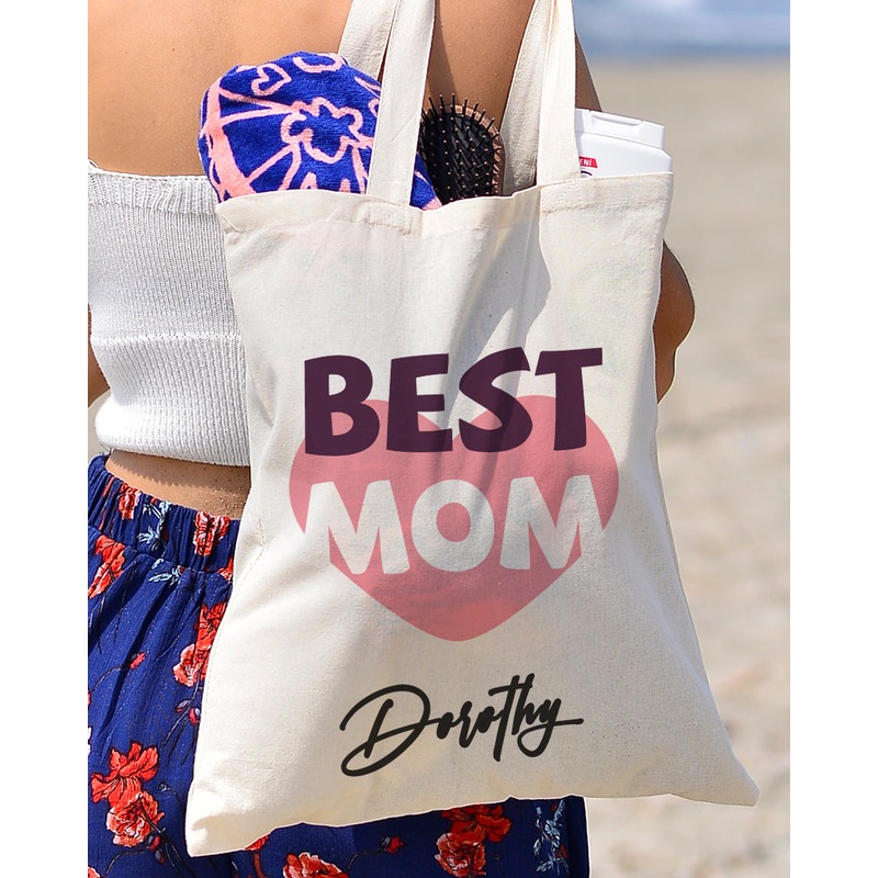 Best Mom Customizable Tote Bag - Mother's Tote Bags