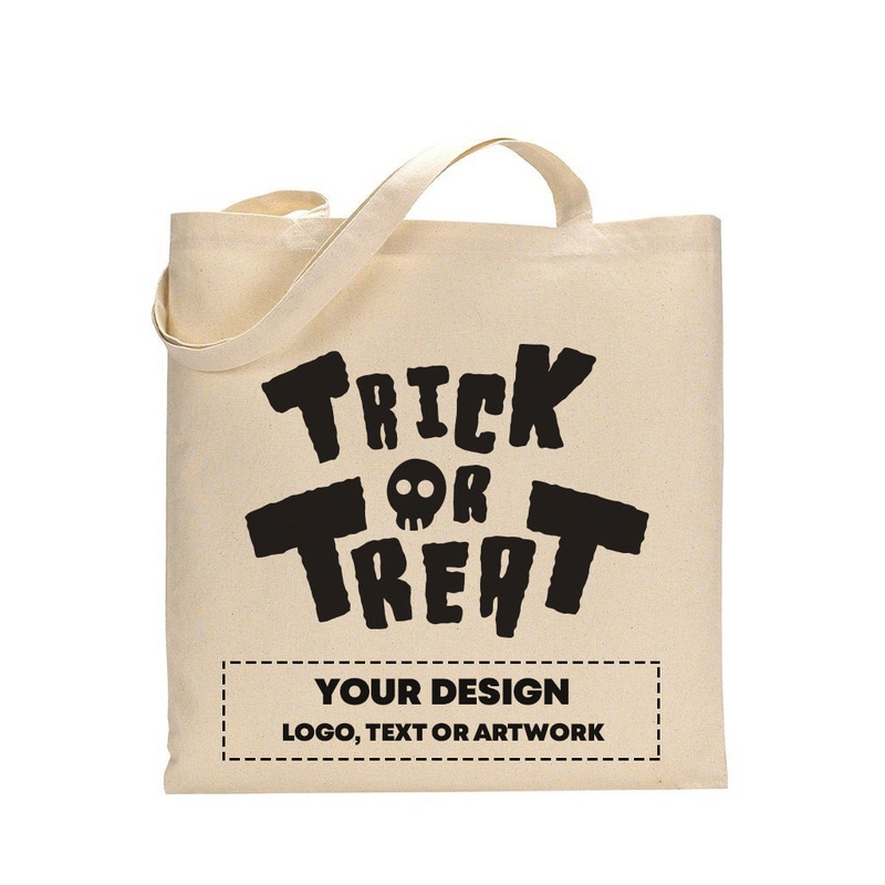 Black Color Trick or Treat - Halloween Tote Bags