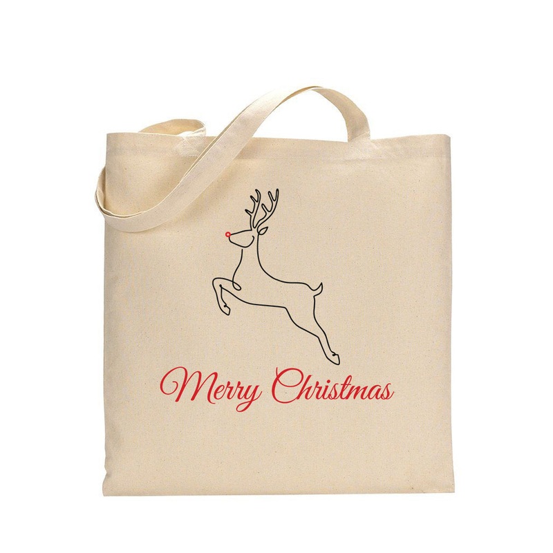 Christmas Deer Merry Christmas Tote Bag - Christmas Bags