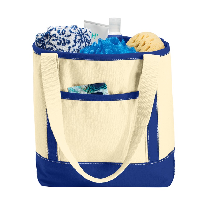 Daily Med/Large Cotton Canvas Two-tone Tote Bags