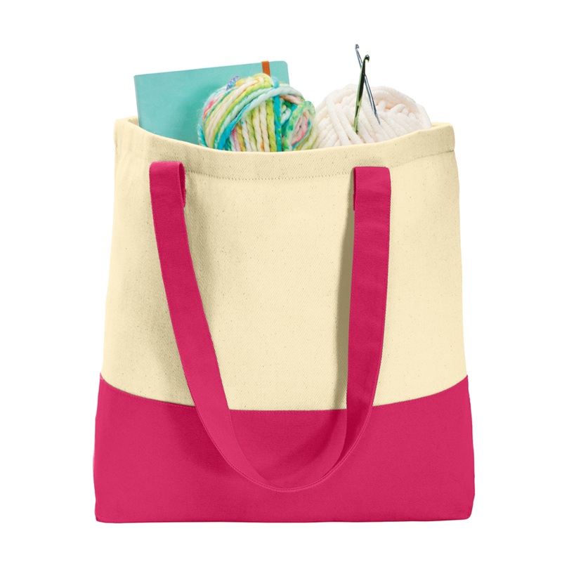 Daily Use Colorblock Cotton Tote