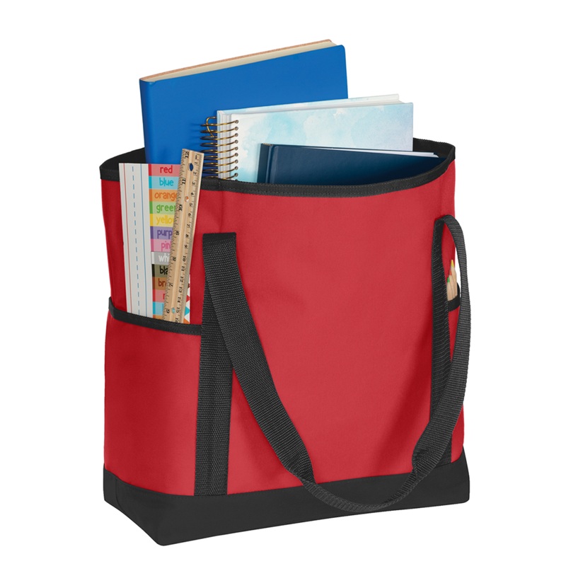Deluxe Polyester Canvas Body On-The-Go Tote