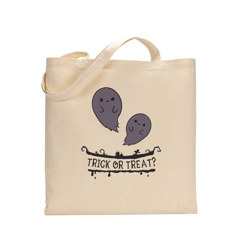 Ghost Trick or Treat? - Halloween Tote Bags