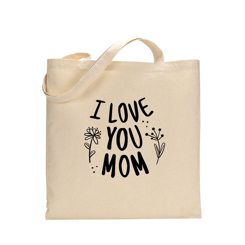I Love You Mom Customizable Tote Bag - Mother's Tote Bags