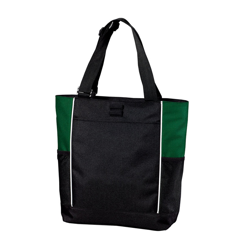 Promotional Two Side Mesh Pockets Panel Tote