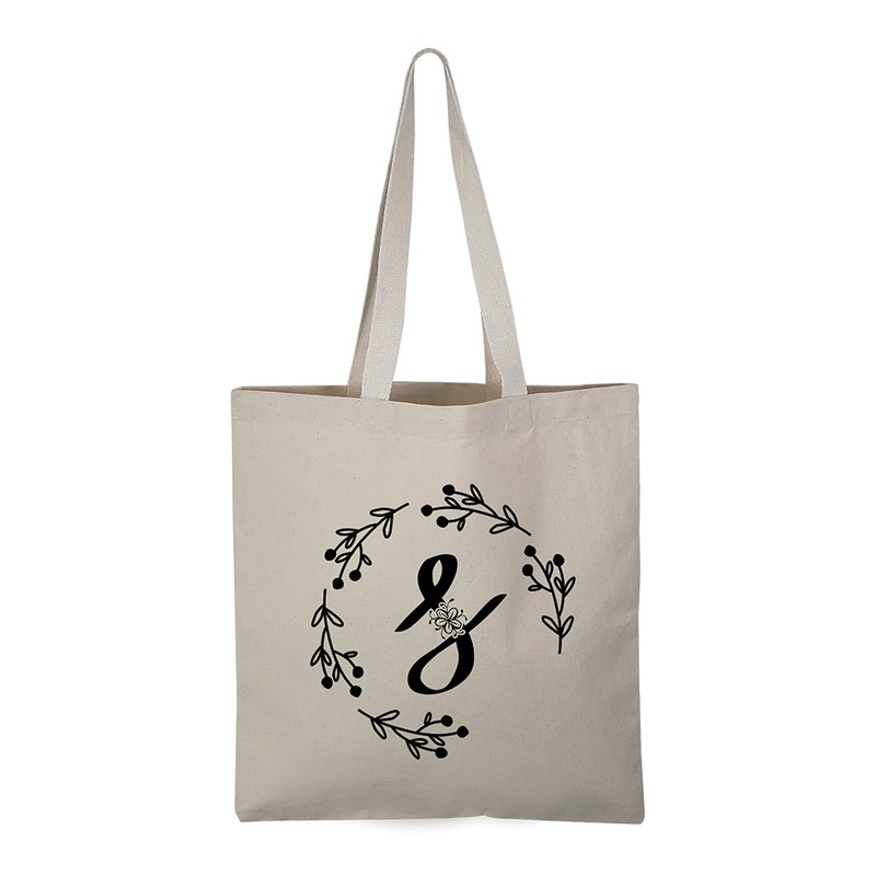 ''S'' Letter Initial Canvas Tote Bag - Initials Bags