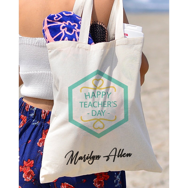 Teacher Love Customizable Tote Bag- Teacher's Tote Bags
