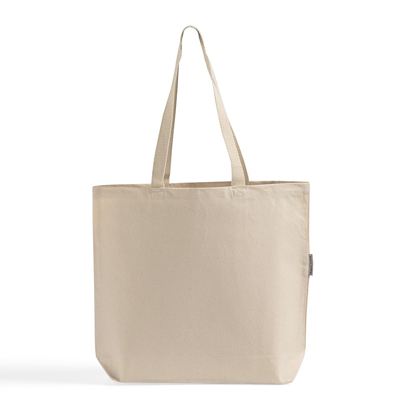 18 in Large Organic Canvas Shopper Tote Bags with Bottom Gusset - OR250