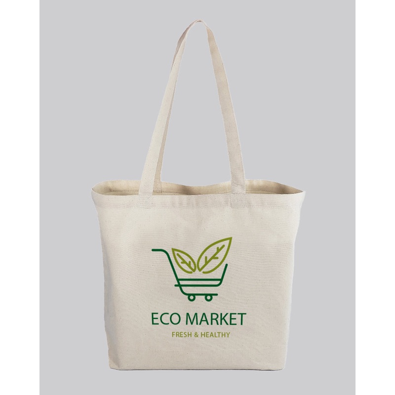 18 in Large Size Customized Canvas Tote Bag / Personalized Canvas Tote Bag with Long Handles - TG218
