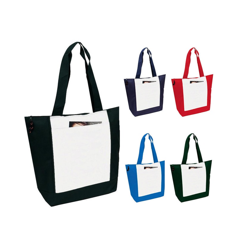 48 ct 600D Polyester Deluxe Zipper Tote Bag - By Case